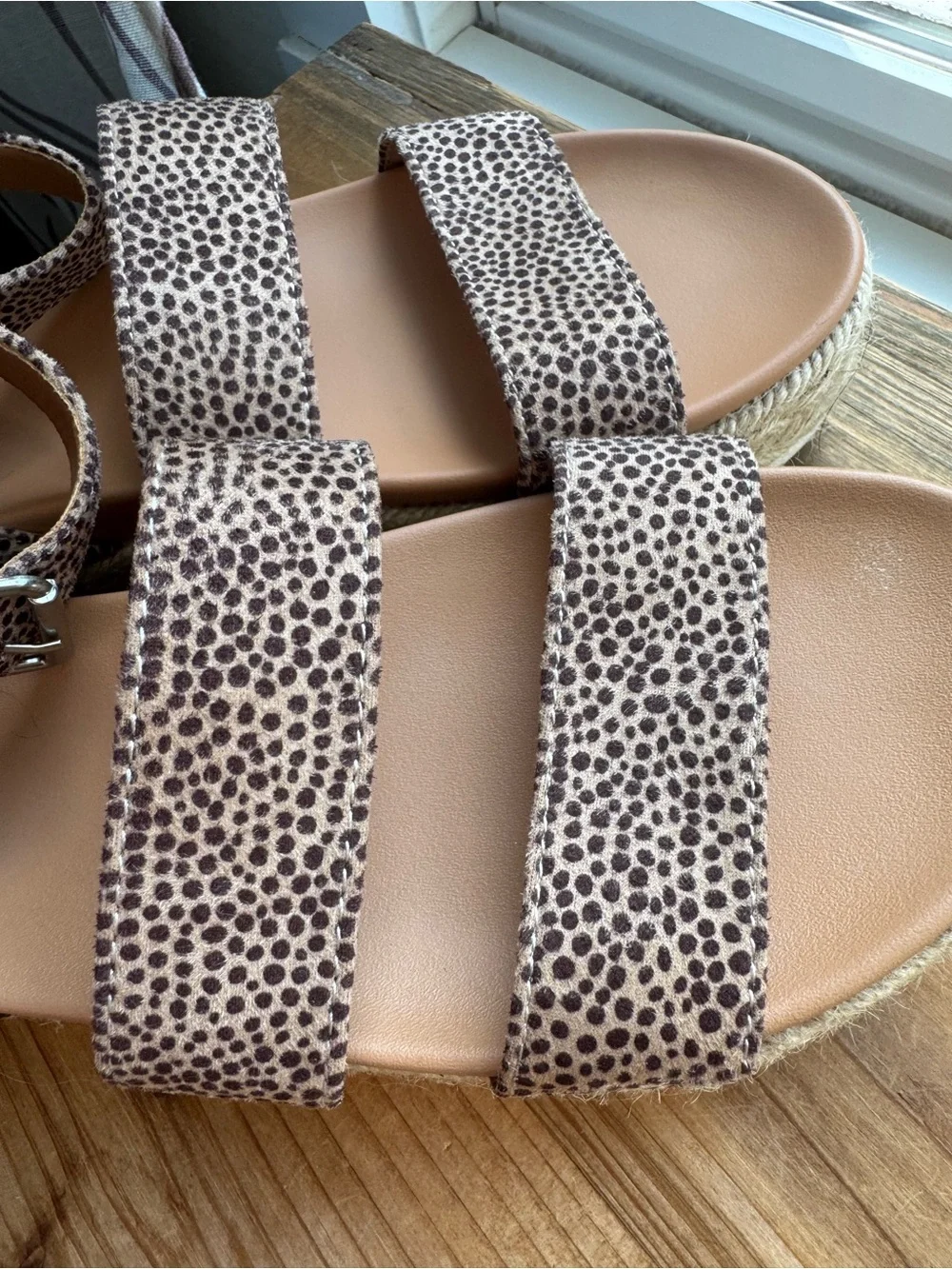 Universal Thread Platform Sandals Annie Heels Cheetah Print Sandals Size 8
